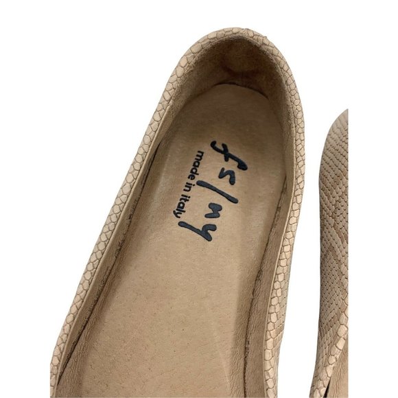 French Sole FS/NY Made In Italy Slightly Raised Animal Print Leather Flats US 8 - Picture 5 of 10